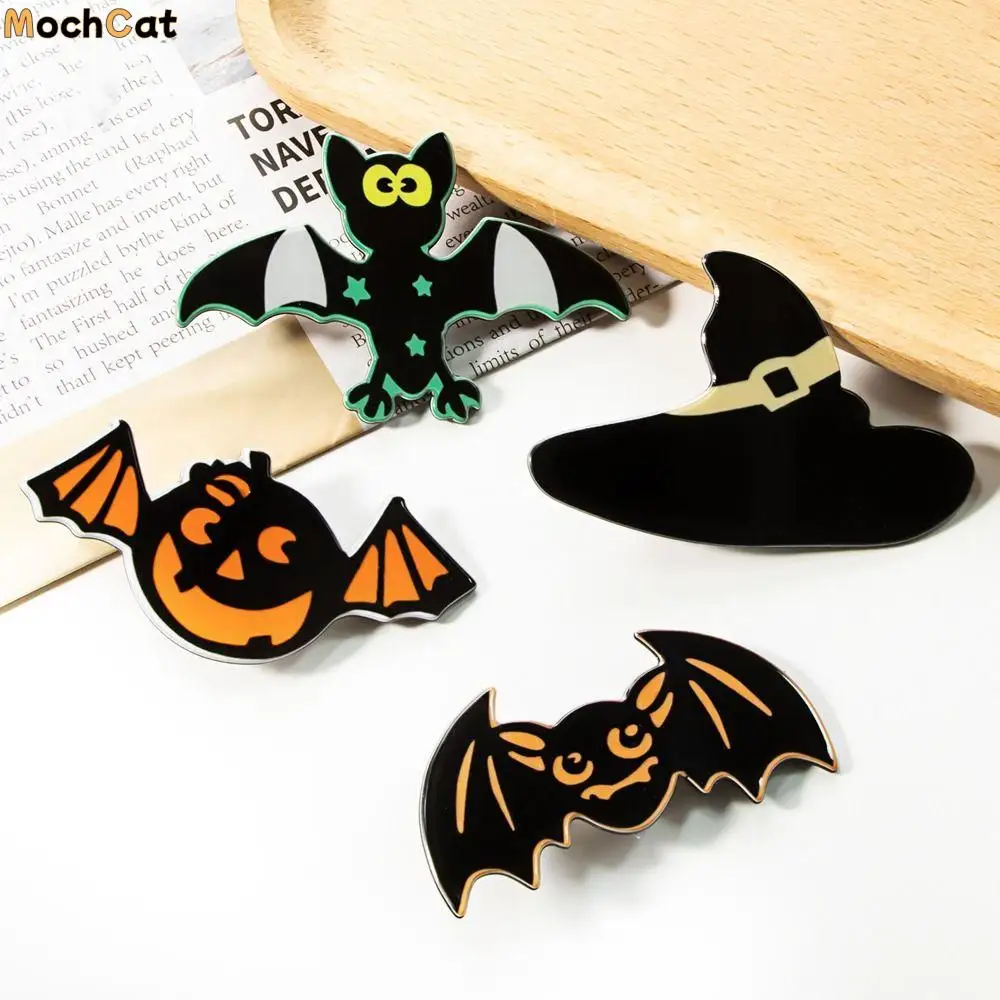 

Creative Skull Halloween Ghost Hair Clip Pumpkin Bat Bat Hairpin Skeleton Korean Style Skull Duckbill Clip Party