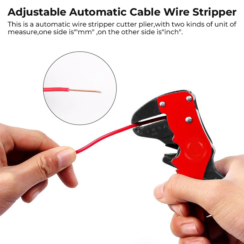 1PC Duckbill Wire Strippers Adjustable Automatic Cable & Stripper with Cutter Bolt Clamp Cutting Crimping Tool