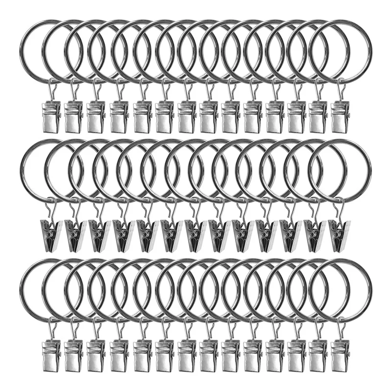 

40 Metal Curtain Clips, Metal Roman Hoop Clips, Bathroom Hanging Clips, Curtain Ring Accessories Retail