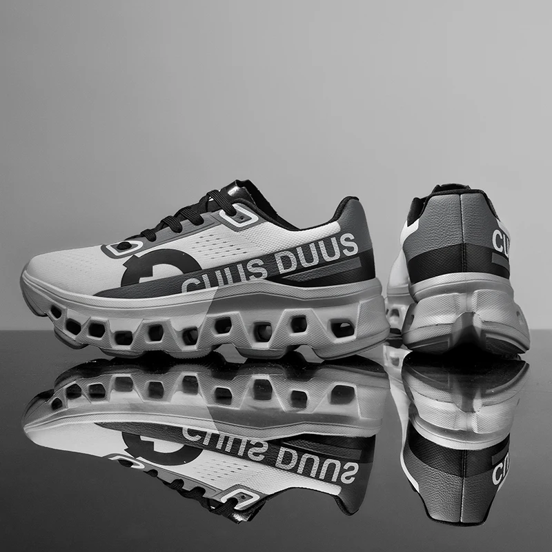 Men's Running Shoes Off-road Shoes Breathable Mesh Luxury shoes Outdoor Cushioning Jogging Non-Slip Couple Trainer Race Sneakers