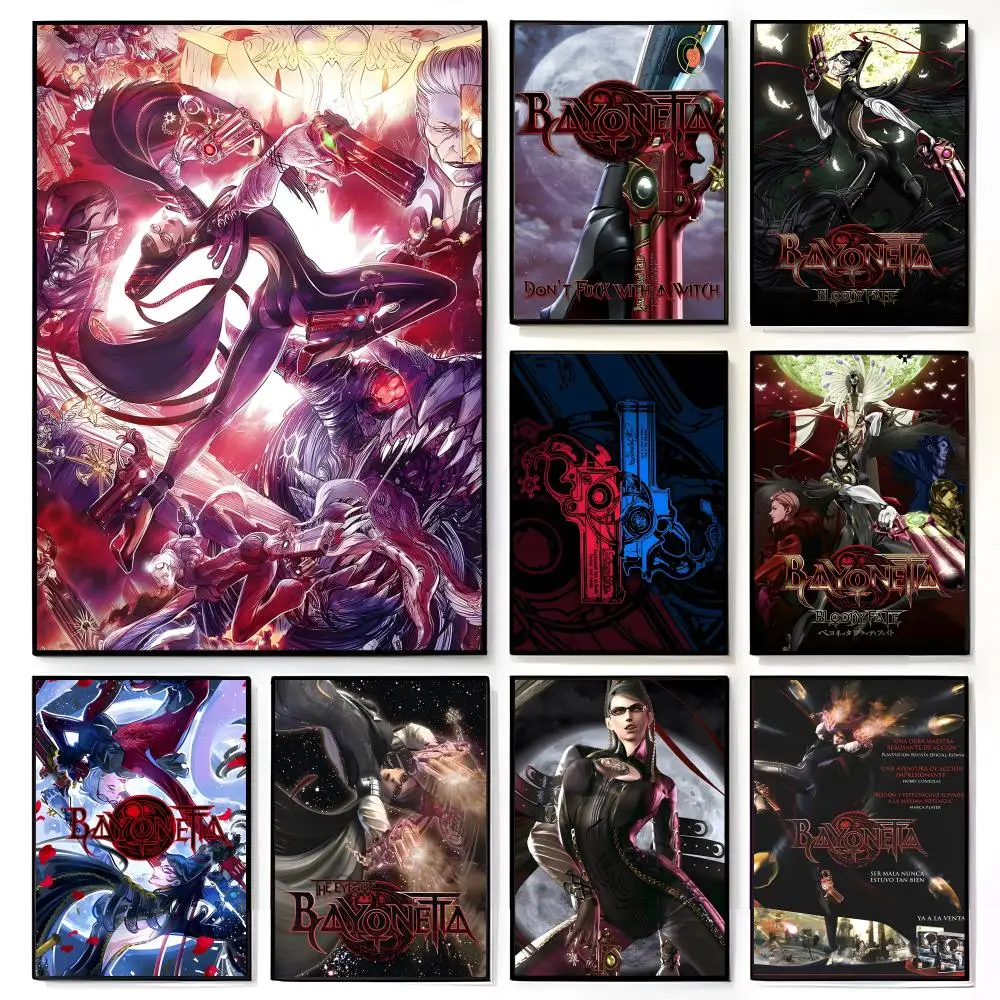 Bayonetta 3 klassisches Poster, amerikanischer Film, Wandgemälde, Heimdekoration, Kinderzimmer, Wanddekoration, Druck