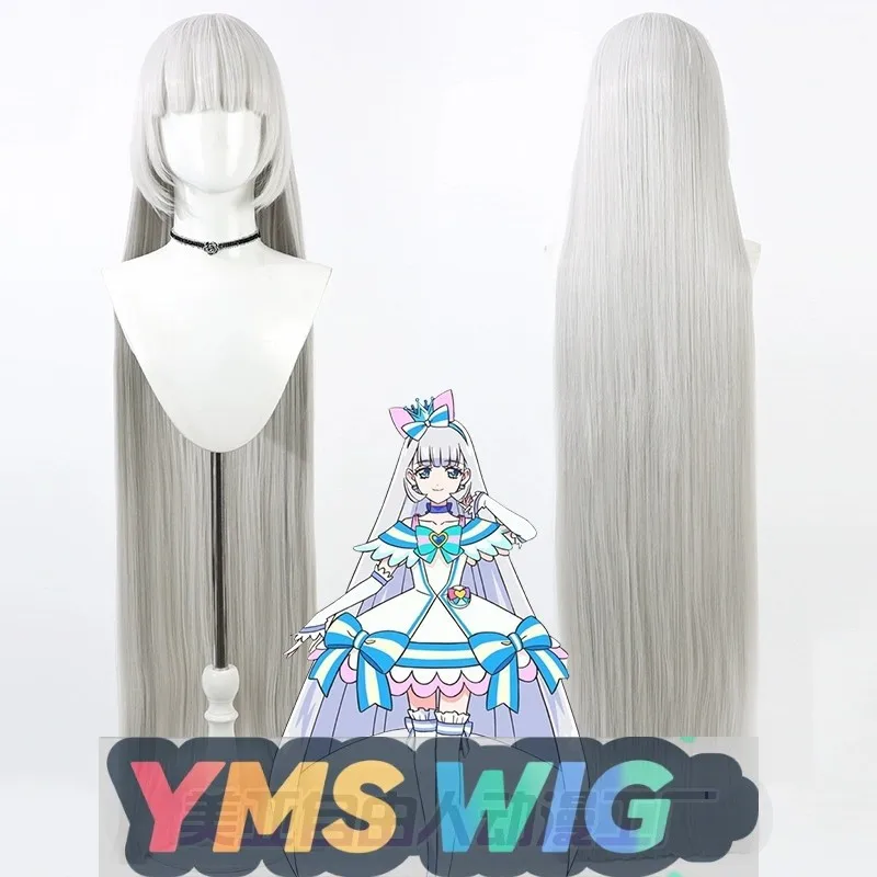 

【YMS WIG】Pretty Cure Nekoyashiki Yuki Косплей Парик Замечательный серебристо-белый кошачий ангел