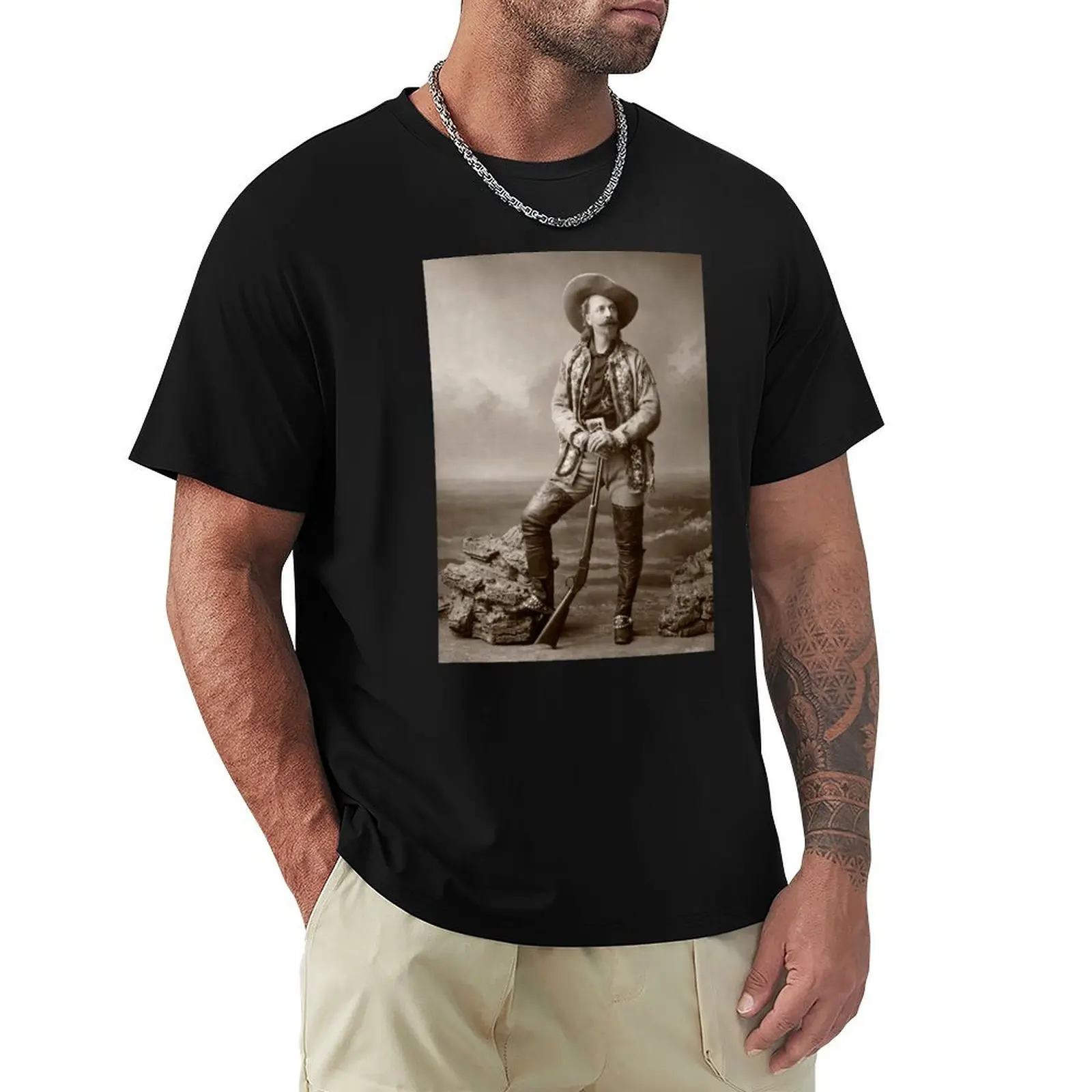 

Buffalo Bill Cody c. 1880 T-Shirt plus size tops customizeds cotton man t-shirts T-shirts for men cotton