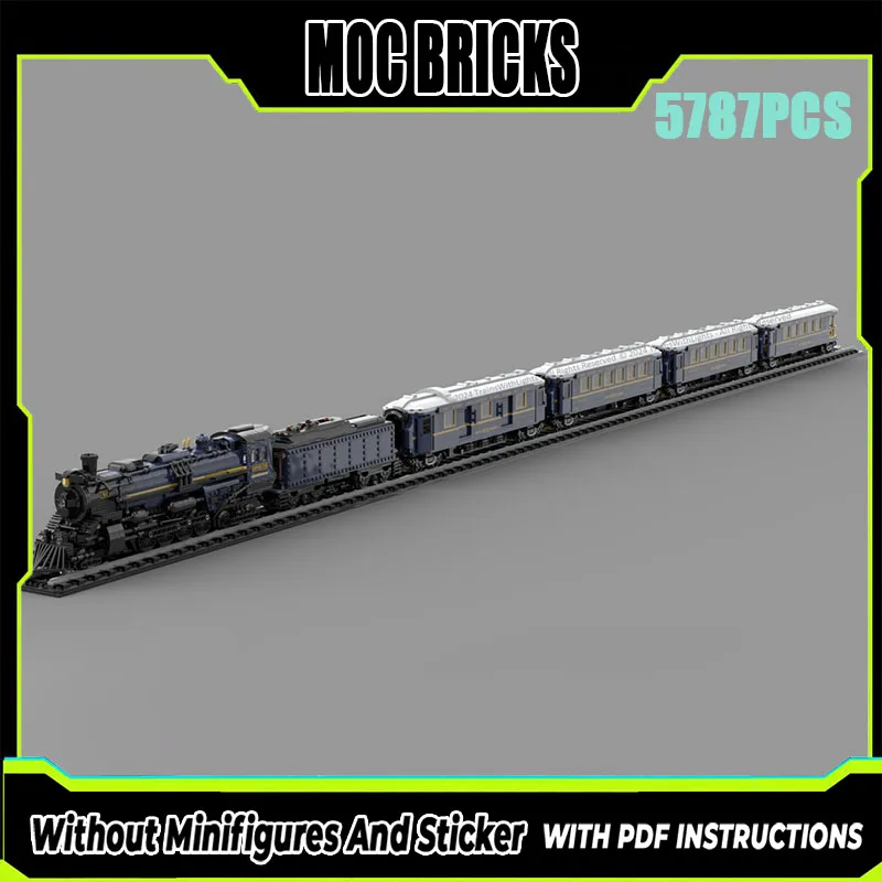 Nowe, wykwintne klocki konstrukcyjne, rozszerzenie modelu pociągu, moduł Orient Express, klocki konstrukcyjne na prezent, zestaw DIY dla dzieci