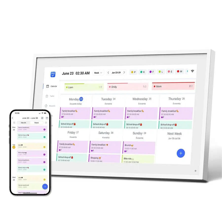 

Цифровой календарь, планировщик еды, таблица работы, список дел, HD-умный сенсорный экран, домашний интерактивный интеллектуальный электронный календарь, встроенный ди