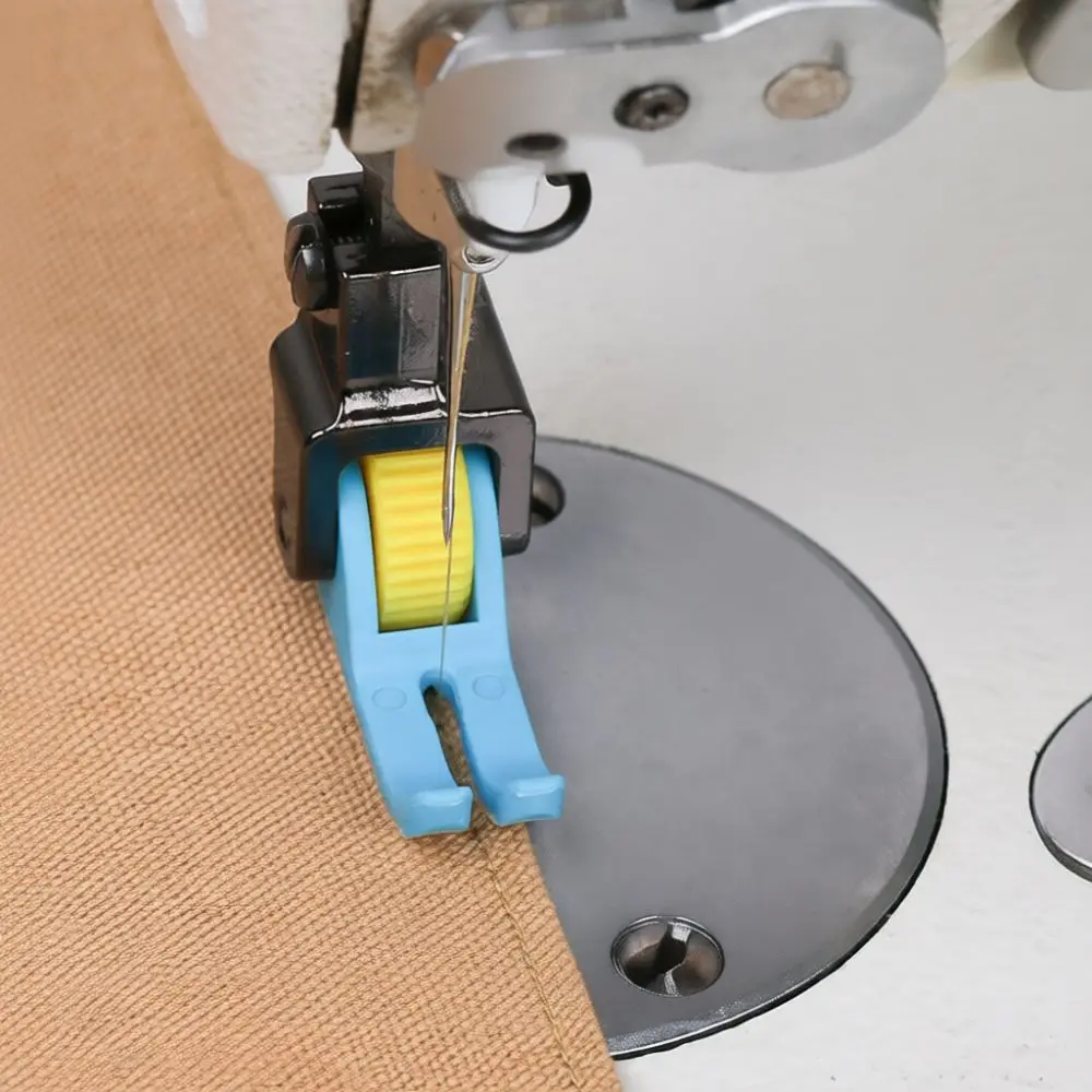 Yellow Tooth Roller Foot Wide Slot Presser Industrial Sewing Machine Parts Efficient Sewing Accessory For Garment