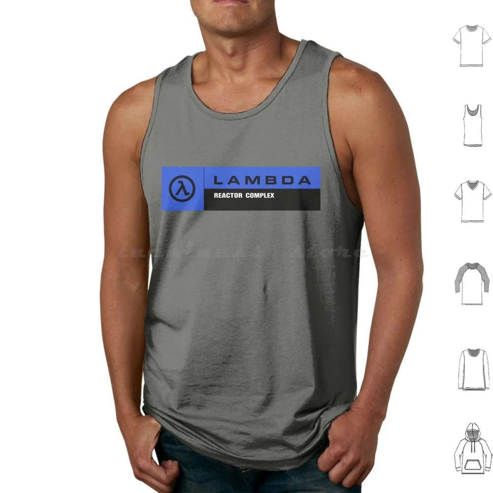 Half-Life Lambda Complex Reactor Complex Signage-Blue ( Shift ) Tank Tops Print Cotton Half Life Half Life 2 Valve Portal