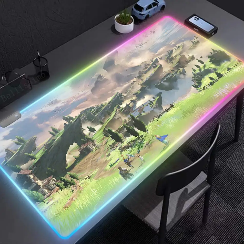 

New products Mouse Pad 900x400 XXL RGB Gifts for boys Cute Stuff Non-Slip Rubber Edge locking Granblue Fantasy Luminescence