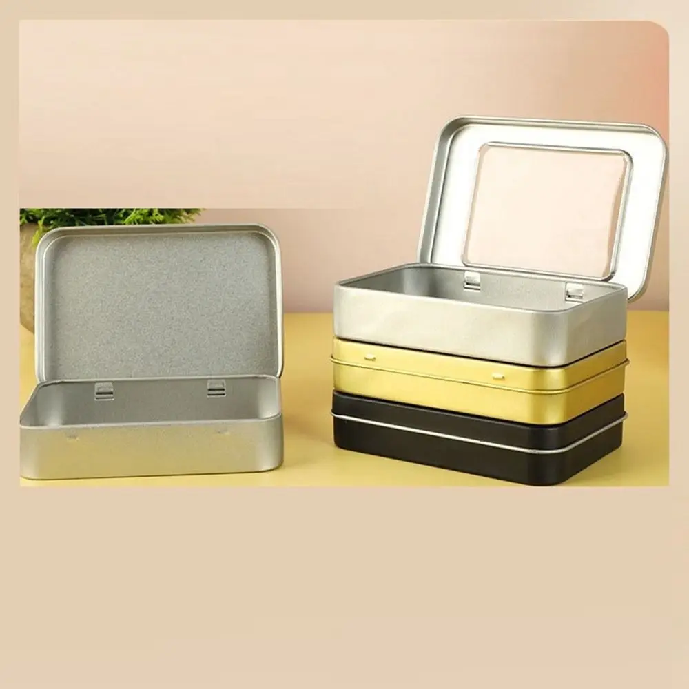 Portable Aluminum Tin Jar Metal Box Square Shape Jar Refillable Bottle Cosmetic Container Tea Can Candy Packaging Box Home Decor