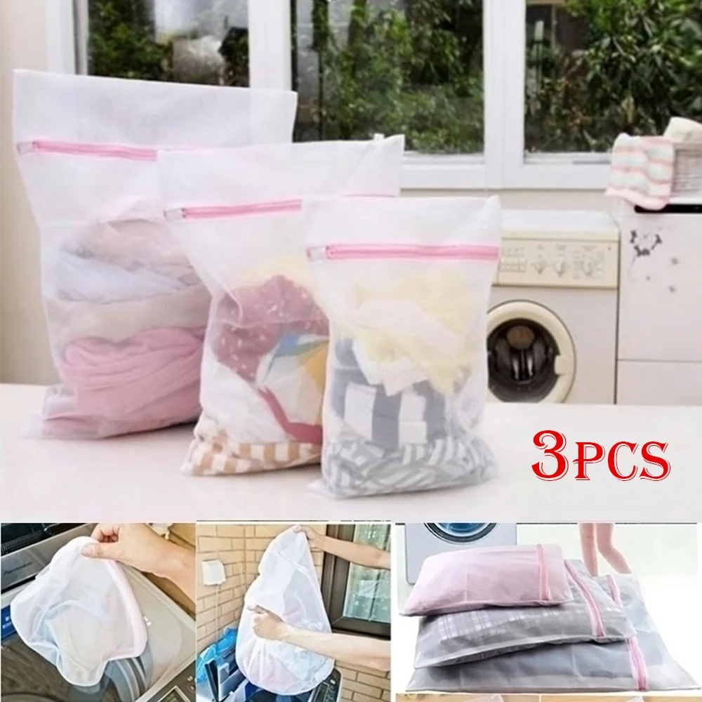 

Laundry Wash Bags Foldable Zippered Mesh Delicates Lingerie Bra Sock Underwear Clothes Protection Net For Washing Machine