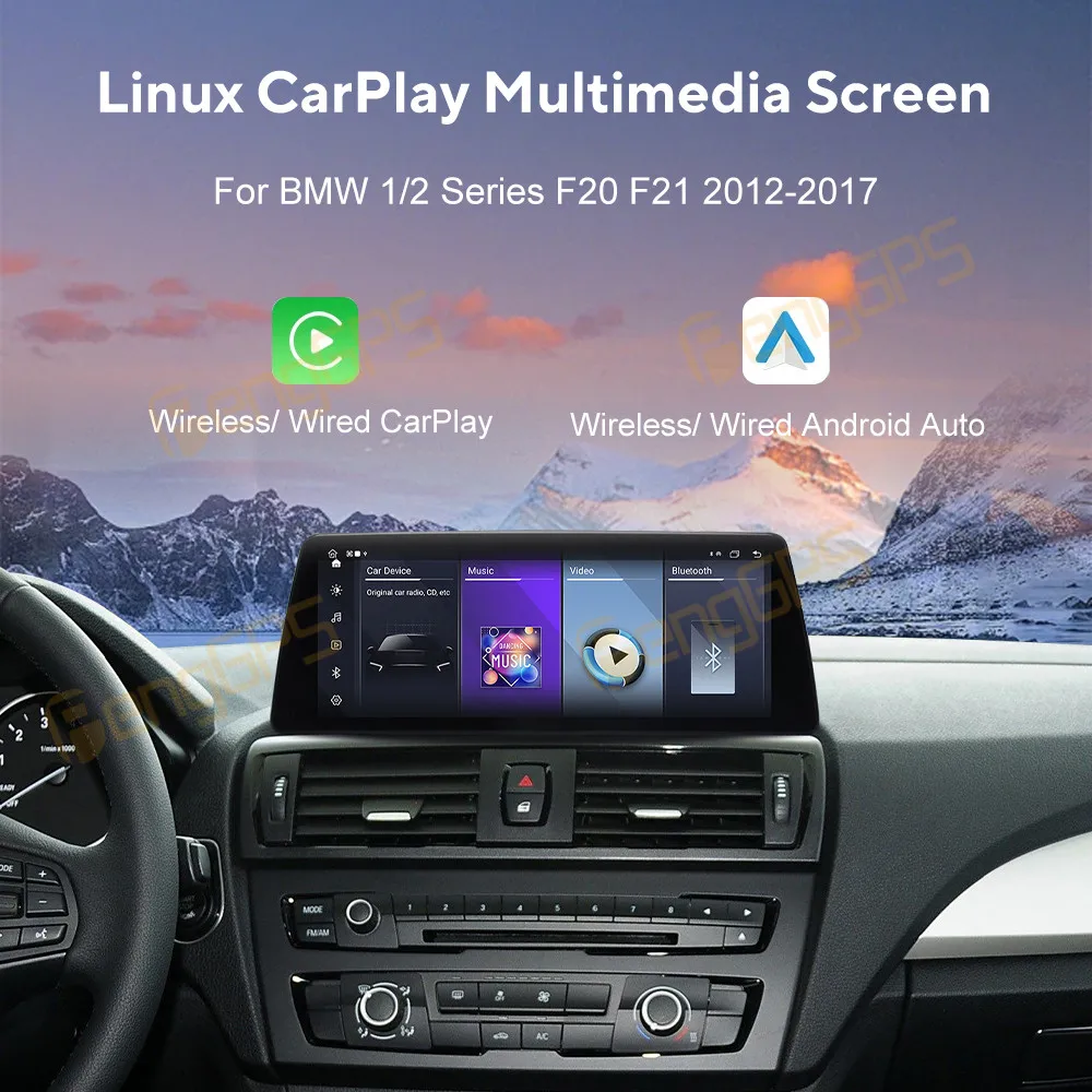 12.3 inch Linux Carplay Car Radio For BMW 1 2 Series F20 F21 2012-2017 EVO Multimedia Player Stereo with Youtube Video Head Unit