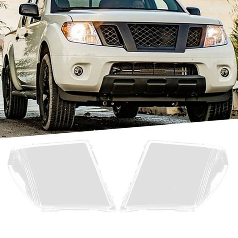 1 Pair L&R Headlight Shell Lamp Shade Transparent Lens Cover Headlight Cover For Nissan Navara D40 2005-2015 Parts Accessories