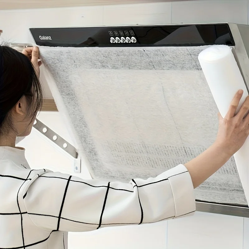 High Temp Resistant Range Hood Filter Membrane Fireproof Oil Blocking Non-woven Kitchen Hood Cover