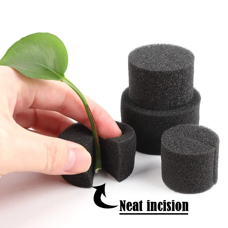 20/100Pcs Black Hydroponic Sponge Garden Vegetable Soilless Cultivation Growing Media Sponge Hydroponic Baskets Planting Sponge