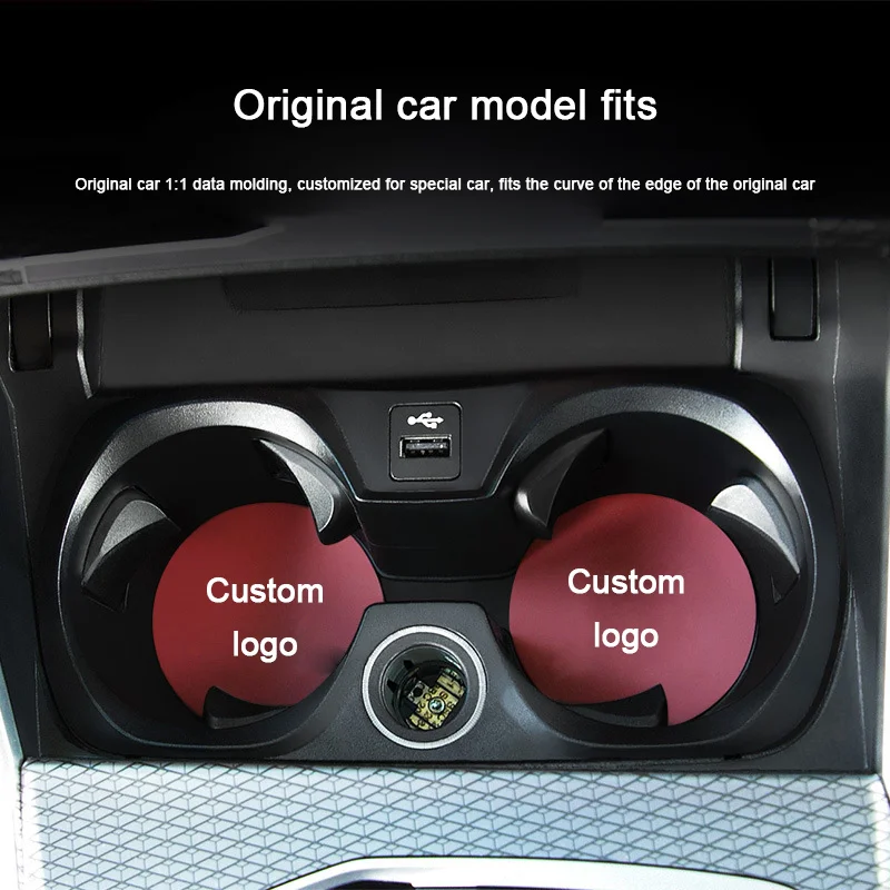 ل BMW M الرياضة 6GT X1 X2 X3 X4 X5 X6 G05 F16 F86 F15 F85 E71 G01 G20 G30 F90 G11 G12 كوب ماء المضادة للانزلاق وسادة جلدية الأخدود