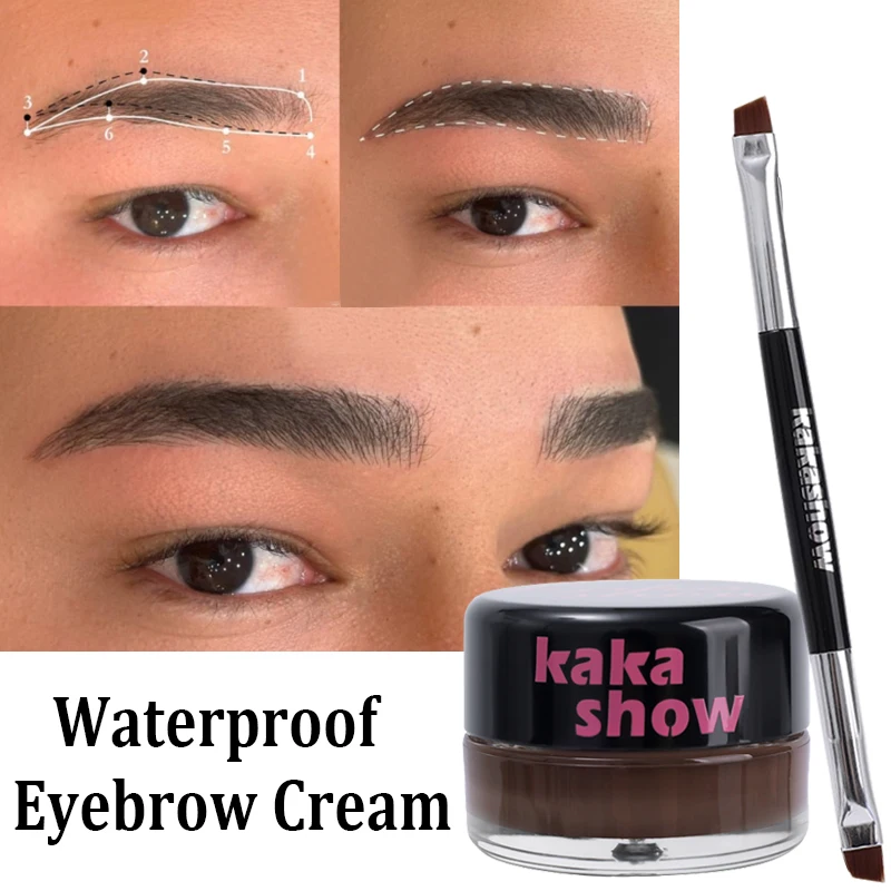 Brown Black Eyebrow Cream Enhancers Waterproof Long-lasting Air-cushion Dye Brows Gel Tinted Makeup Liquid Eyebrows Cosmetics