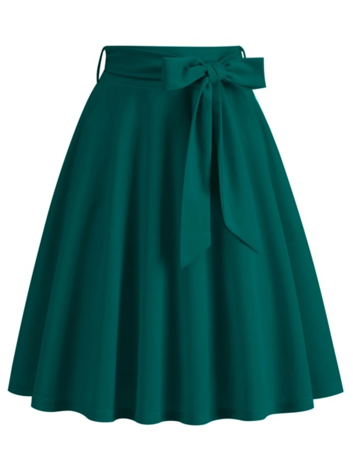 하이웨이스트 단색 스커트 여성 패션 봄 가을 시즌 A라인 실루엣 오버사이즈 폴리에스터 원단 스커트