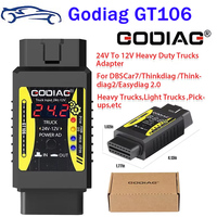 GODIAG GT106 PLUS GT106 24V to 12V Heavy Duty Truck Adapter for X431 easydiag/ Golo/ IDIAG/ThinkCar/ ICarScan/ Diagun/ DBScar II