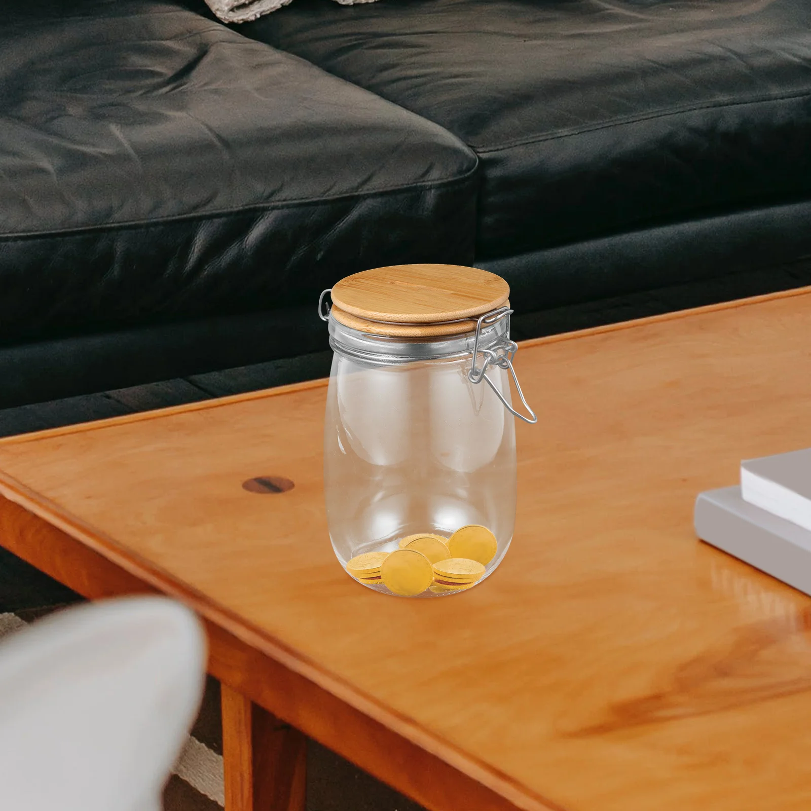 

Change Bank Glass Piggy Money Saving Jar Coin Storage Clear Jars for Adults Boxes