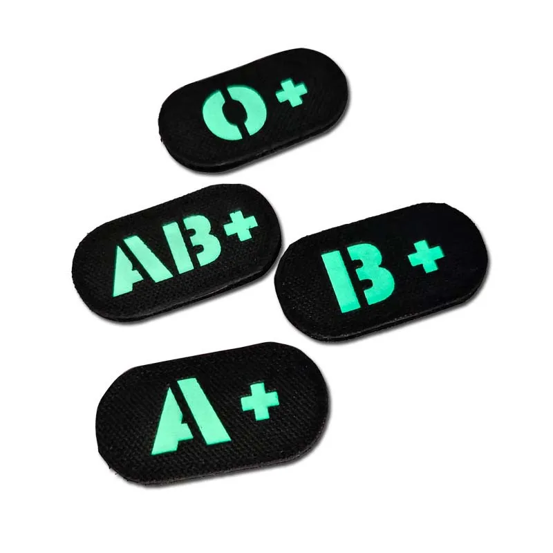 2 Stück IR-Reflektierende Patches Taktische Applikation Blutgruppe A B AB O Positiv Negativ Militäraufkleber Moralabzeichen für Rucksäcke – Detail 5
