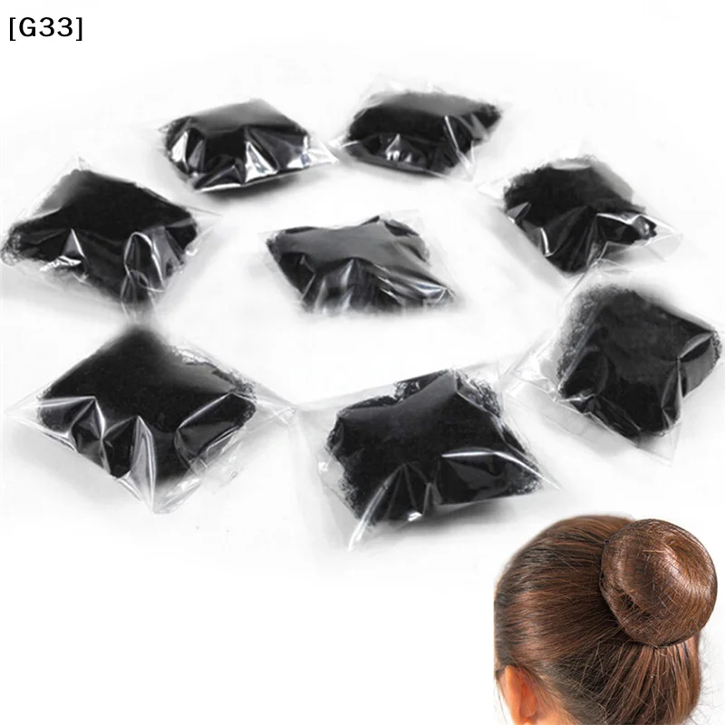 5 uds. Redecillas invisibles de nailon negro para moños, accesorios para el cabello para ballet, danza y patinaje para mujeres y niñas [G33]