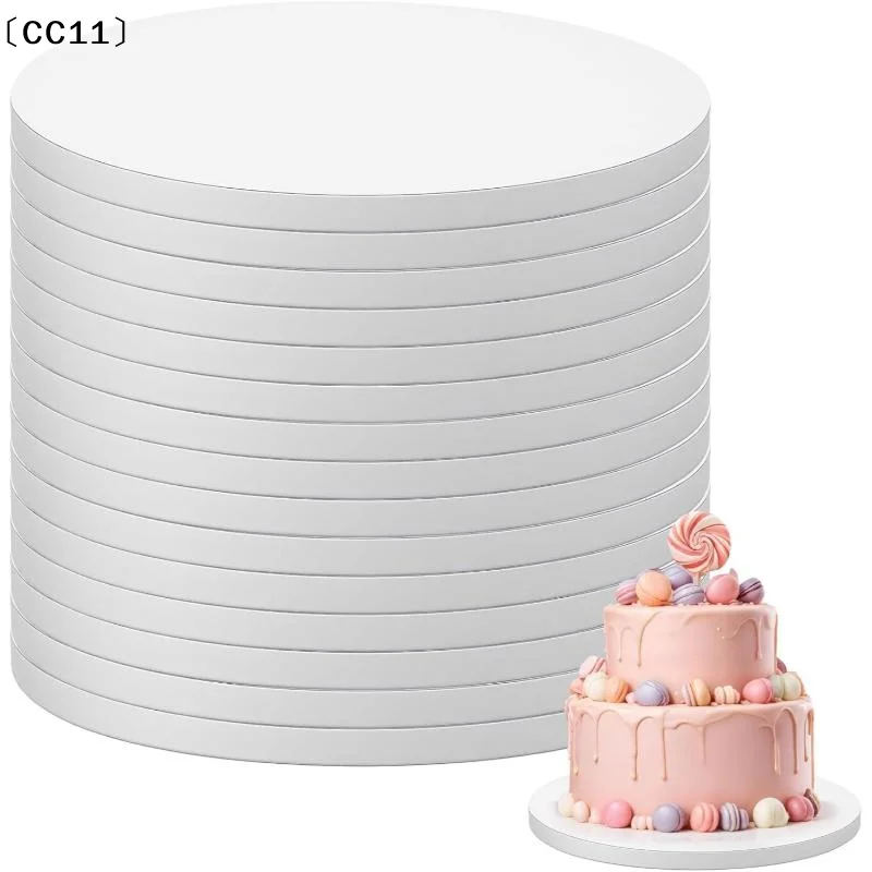 10Pcs 15/20/25/30cm Round Cake Boards Circle Cardboard Base Cupcake Dessert Tray Birthday Party Cake Decorating Supplie〔CC11〕