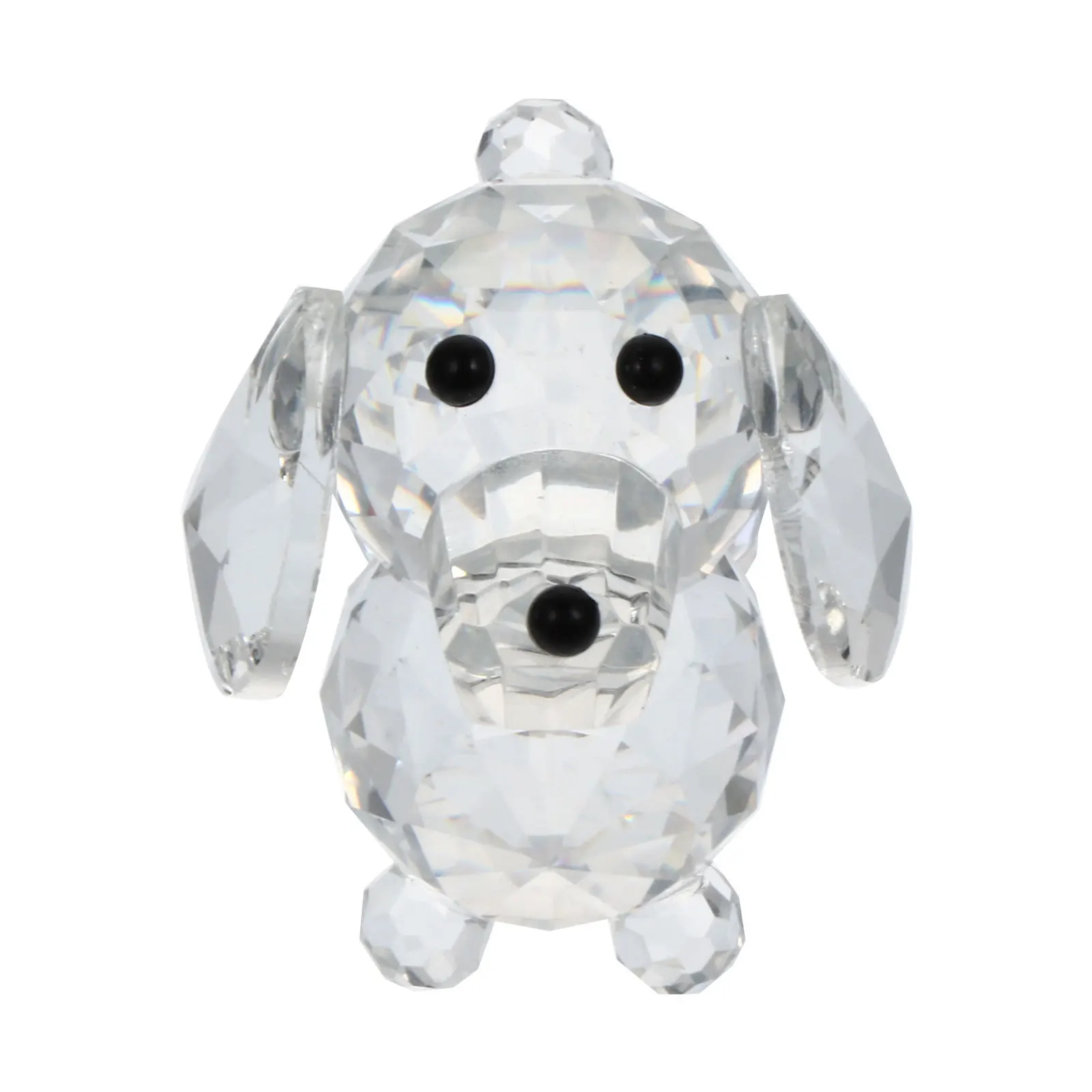 

1Pcs Crystal Dog Decoration Adorable Cartoon Shape Home Decor Accessory White Crystal Ornament Creative Home Adornment