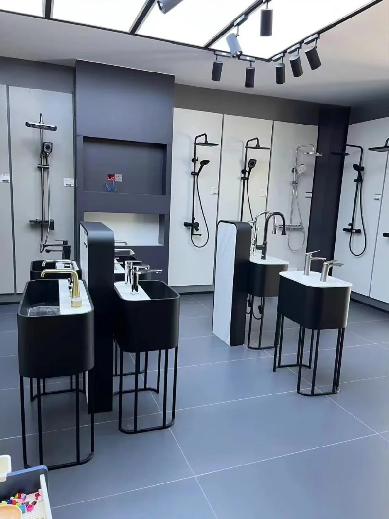 Bathroom display stand, faucet display, shower display board, floor drain booth, toilet display case