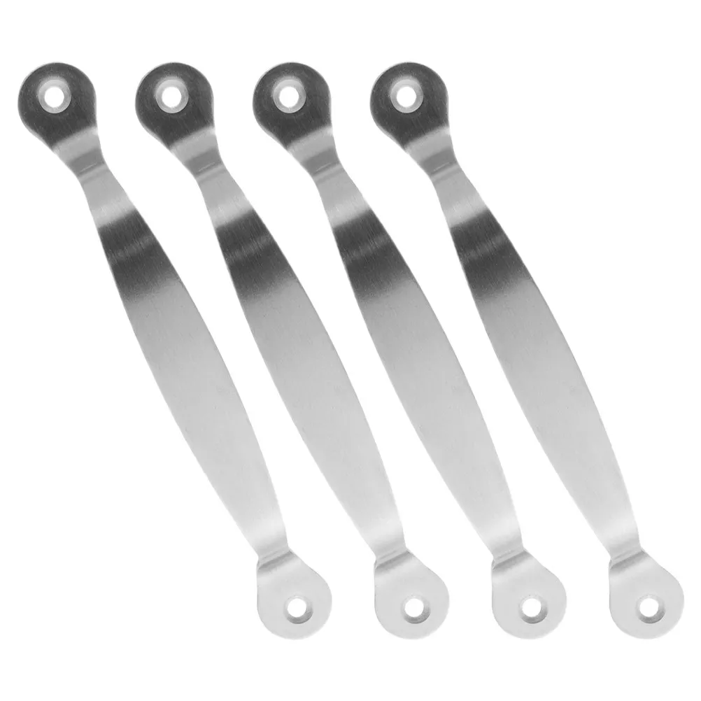 4Pcs Stainless Steel Furniture Handles Polished Smooth Cabinet Drawer Pulls Easy Install for Wardrobe Kitchen Cupboard Hardware