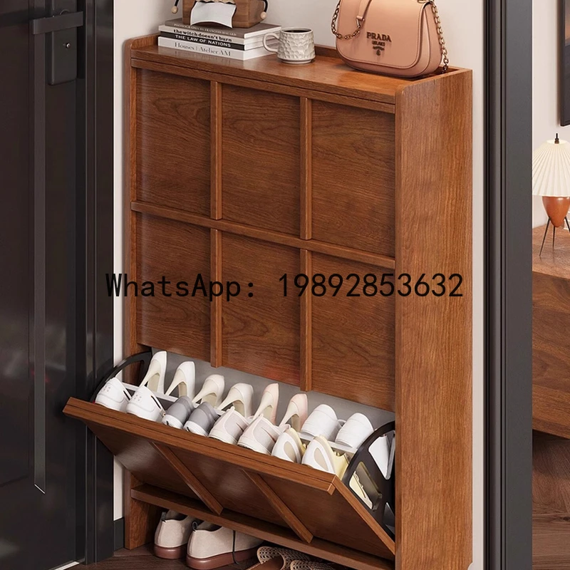 

XL Flip-Bucket Ultra-Thin Shoe Cabinet for Home Entrance Large Capacity Wall-Mounted Integrated Storage Cabinet