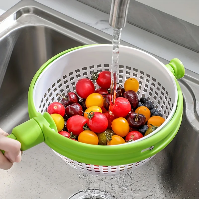 

Efficient Salad Spinner And Vegetable Dryer - Manual, Rotating Kitchen Gadget For Fresh Produce