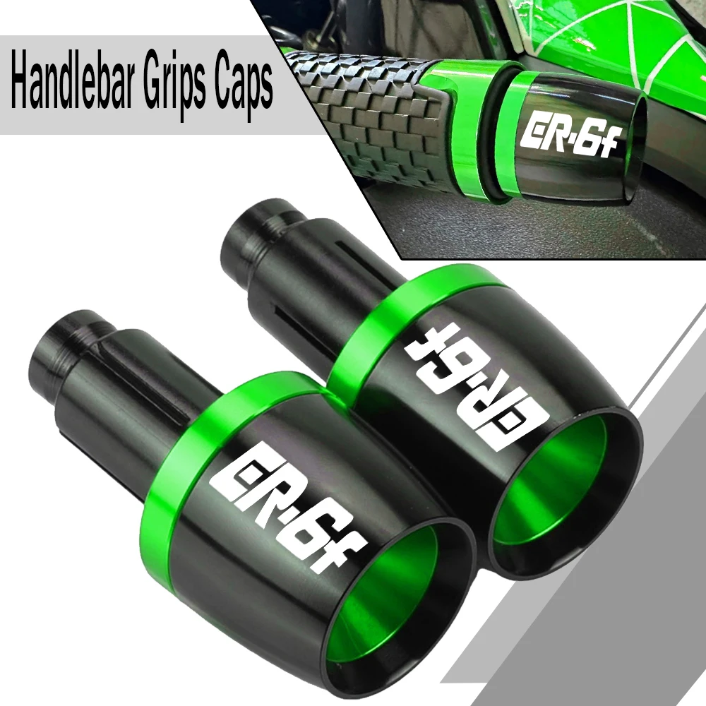 

7/8'' 22mm Handlebar Handles Grips Ends For KAWASAKI NINJA 650R ER 6F 2009 2010 2011 2012 2013 2014 2015 - 2023 2024 ER6 F ER6F