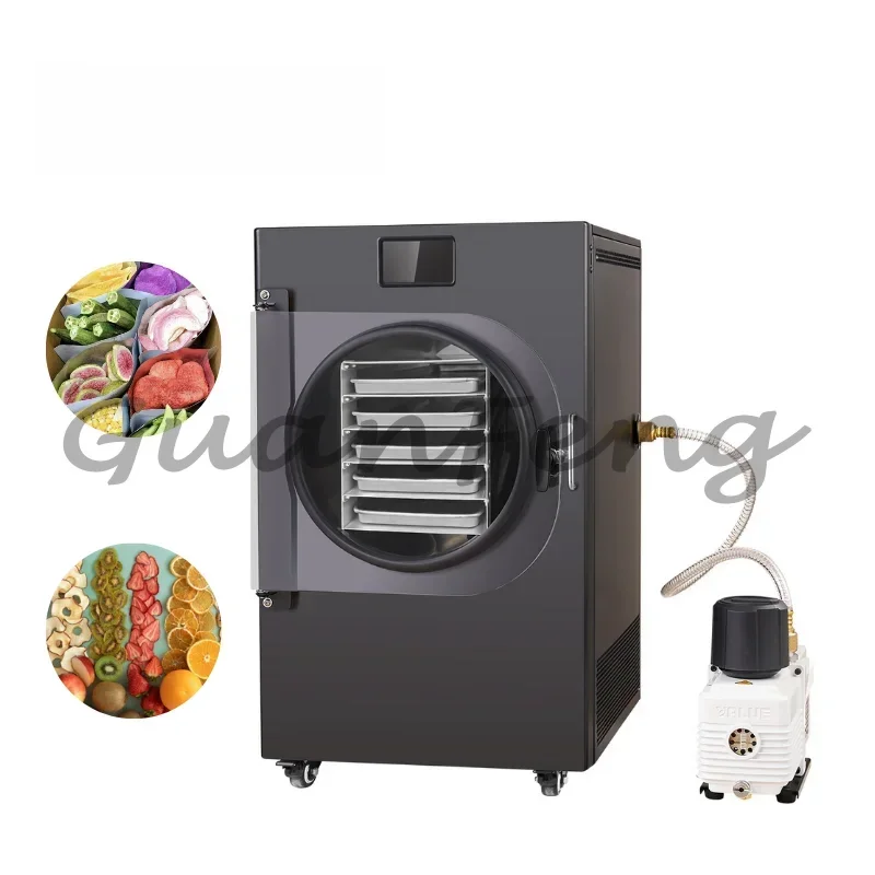 4 Trays Food Grade Freeze Dryer, SS304 Stainless Steel Rustproof Durable Structure, Professional Lyophilization Machine