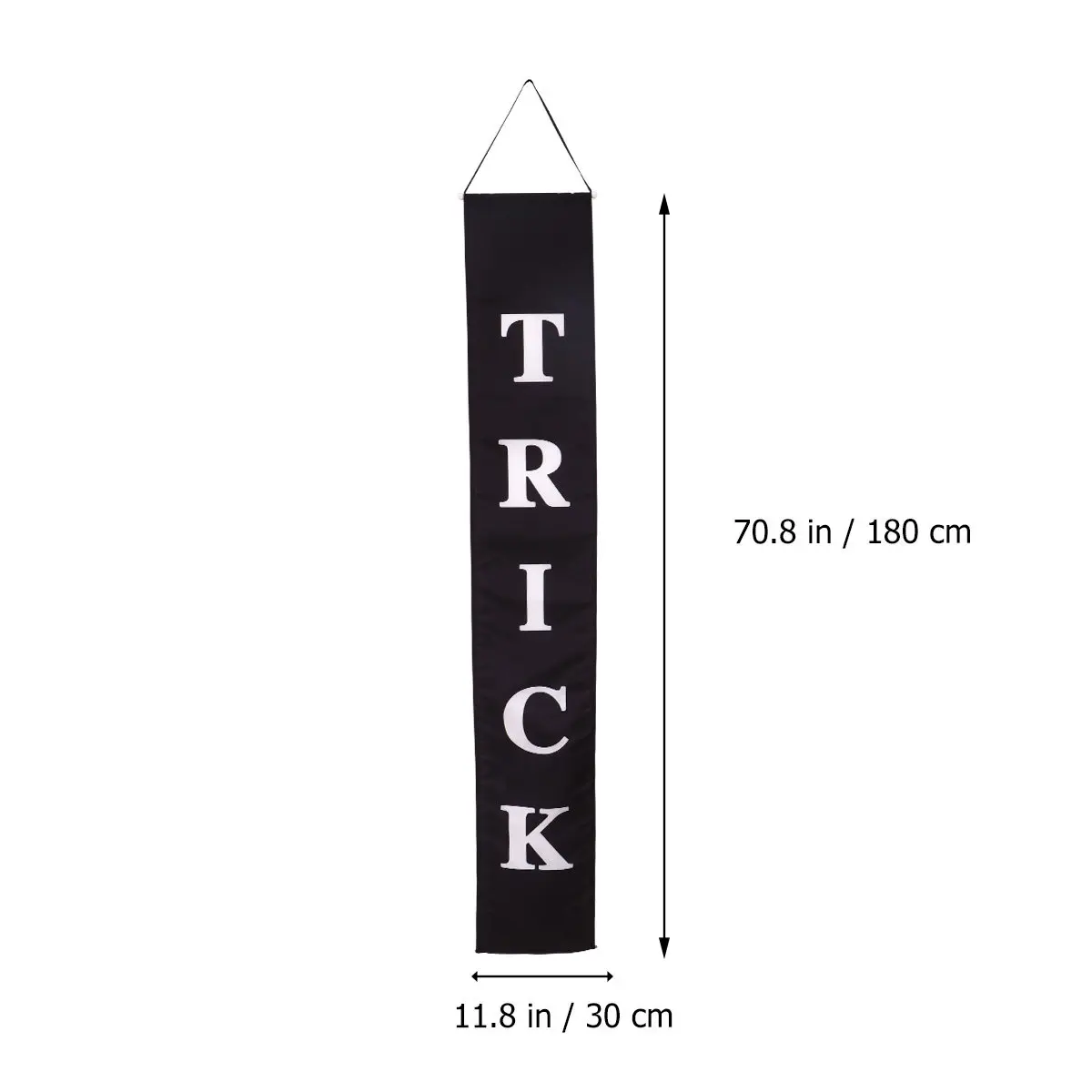 1Set Halloween Door Curtain Polyester Double-Sided Watermarked Design Large Lettering No Fade Washable Thermal Cut Edges Party