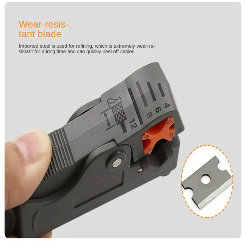 1~10PCS High Quality Household Tool Multifunction Rotary Coax Coaxial Cable Cutter Tool High Impact Material Wire Stripper