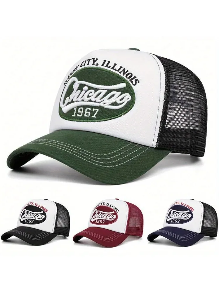 Casquette de baseball brodée avec la lettre 1967, casquette de camionneur en maille respirante