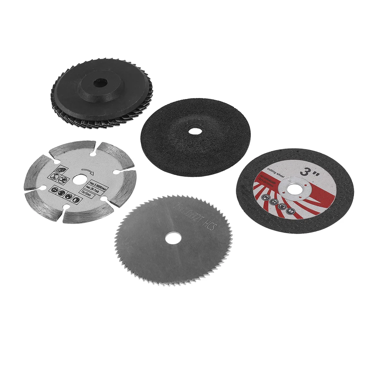 5Pcs 75mm Cutting Disc for 10mm Bore Angle Grinder Metal Circular Saw Blade Flat Flap Grinding Wheel Sanding Pads Tool