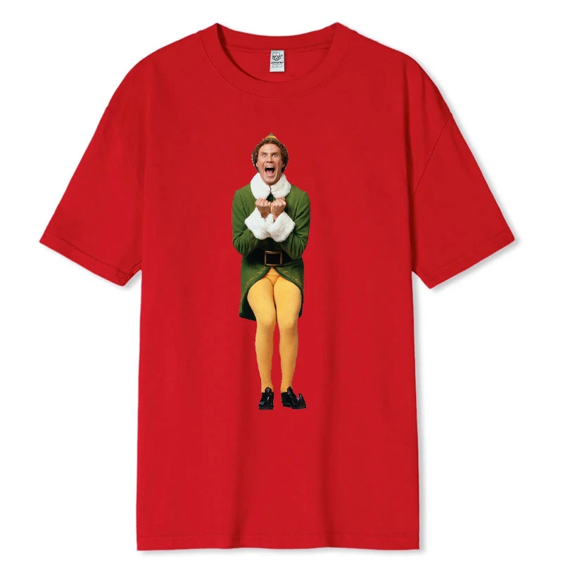 The Elf TeamChristmas T-shirt Woman Shirt Men's T Shirt Funny Graphic T Shirts Elf Personalized Clothing Round Collar Tees
