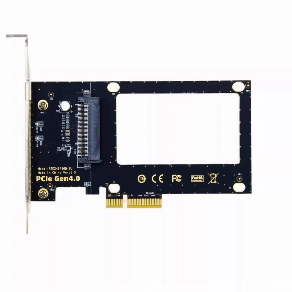 PCIe 4.0 X4 To U2 Adapter Card GEN4 U.2 Solid-state Drive SFF-8639 Expansion Card SSD SFF8693 Riser Card