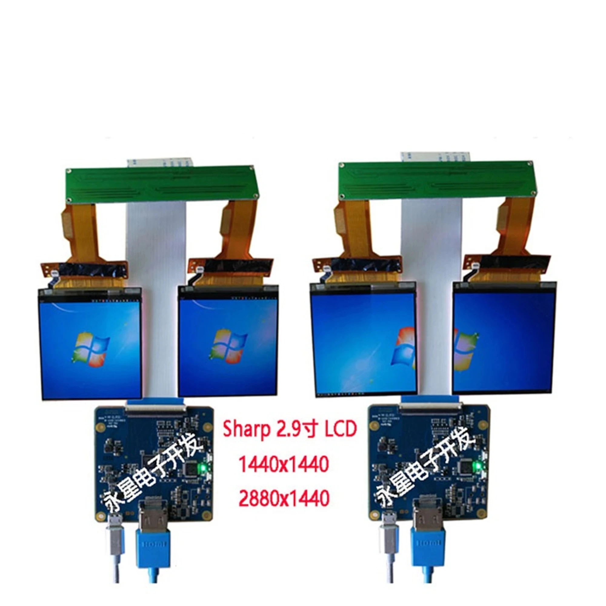 LS029B3SX02 90 هرتز VR لوحة 2.9 بوصة 1440x1440 2K VR عرض مع لوحة للقيادة MIPI لمشروع VR AR