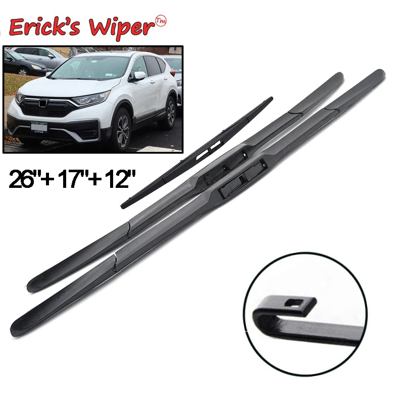 Erick\'s Wiper Front & Rear Wiper Blades Set For Honda CR-V CRV MK5 2016 - 2021 Windshield Windscreen Window Brushes 26\