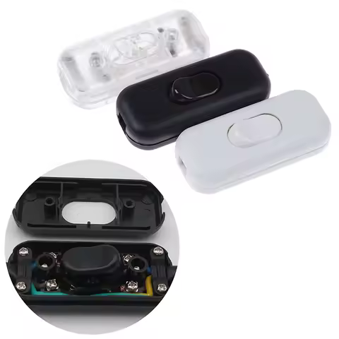 ON/OFF Inline Switch for Table Lamp Desk Light Cord Cable 250V 6A - Easy to Install Switching Solution for Lighting Accessories