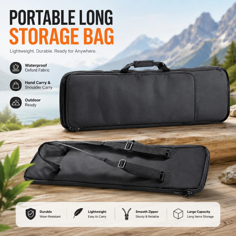 Multifunctional Long Gear Carry Bag Durable Outdoor Backpack Portable Single Shoulder Handbag For Outdoor Long Tools