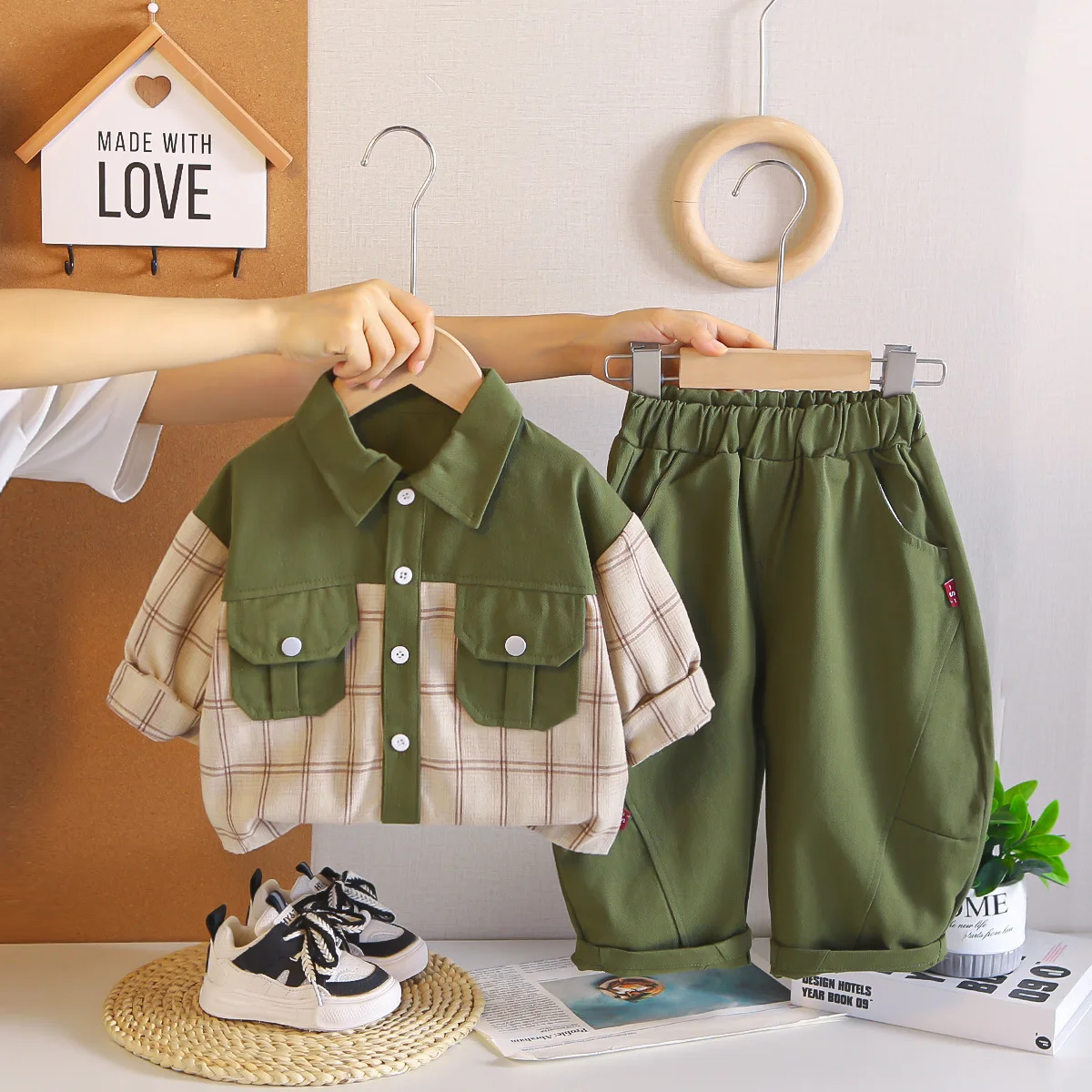 Boys Clothes Sets Spring Autumn Children Cotton Shirts Pants 2pcs Casual Suit For Baby Fashion Outfits Kids Tracksuits Toddler 3