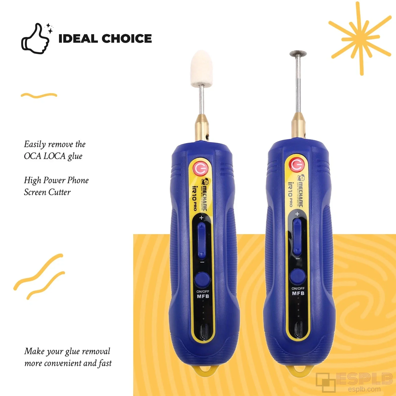 ميكانيكي IR10 PRO OCA LOCA أداة إزالة الصمغ USB مجموعة إزالة الصمغ الكهربائية للهاتف المحمول شاشة LCD تنظيم السرعة
