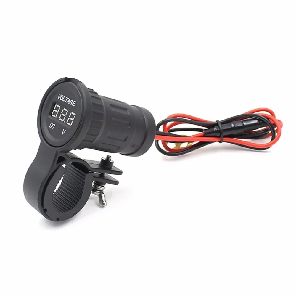 دراجة نارية الجهد عرض شاحن USB مزدوج محول الطاقة للهاتف MP3