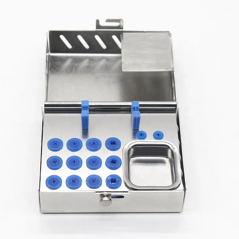Dental Implant Bur Drill Tools Holder Box Sterilization Sterile Instrument Cassette Kit Organizer