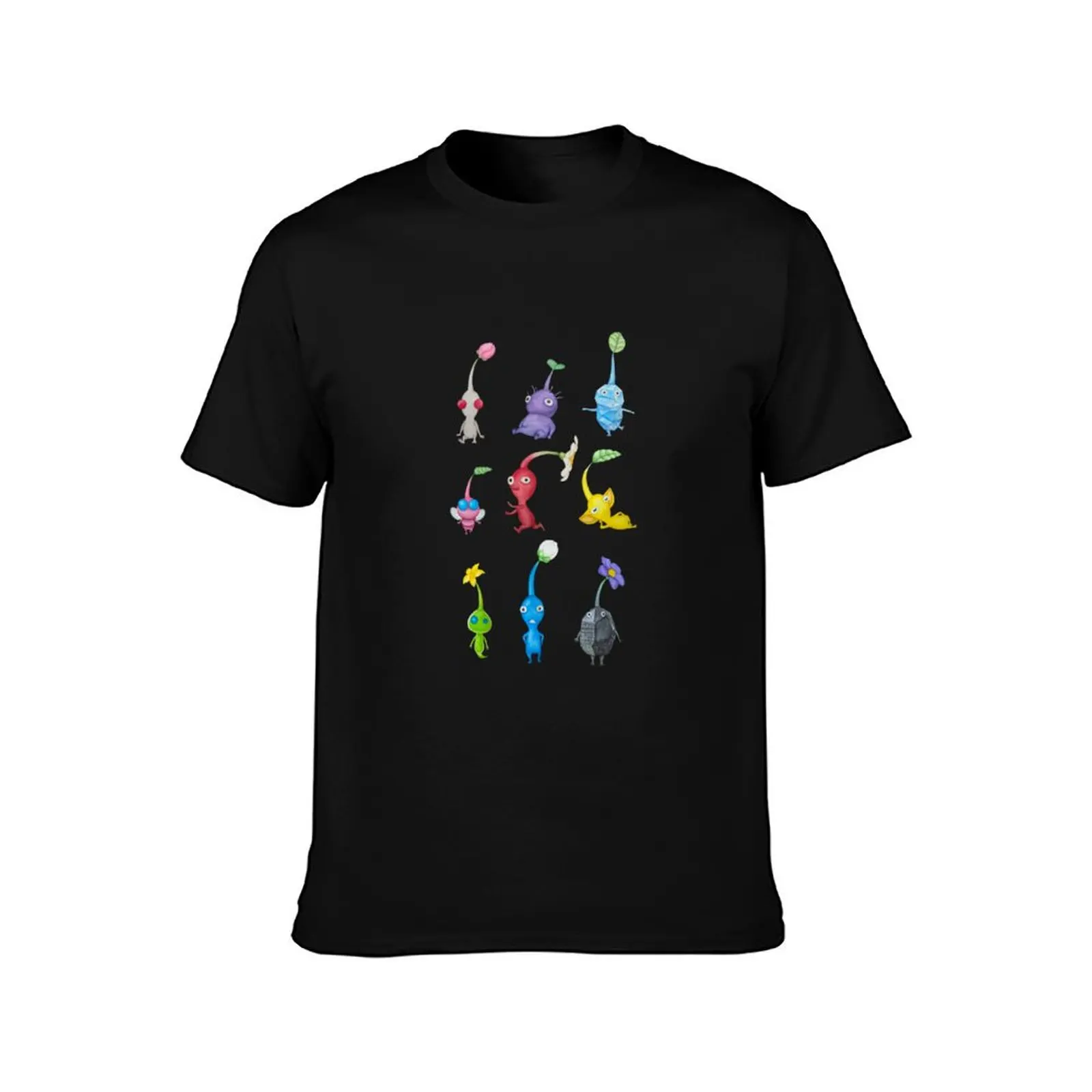 Watercolor Pikmin T-Shirt Active Wear Sports for Men T-Shirt