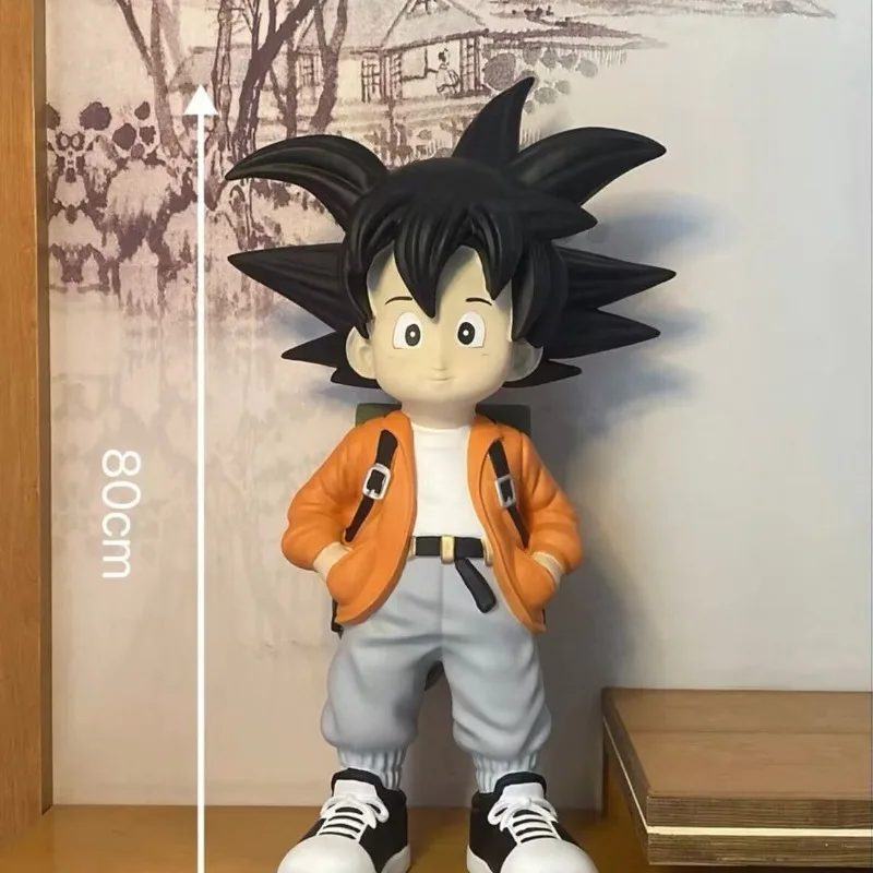 Dragon Ball Anime Figurine 80CM Action Figure Large Garage Kit Cartoon Wukong GK Resin Model Children's Toys Collection Gift