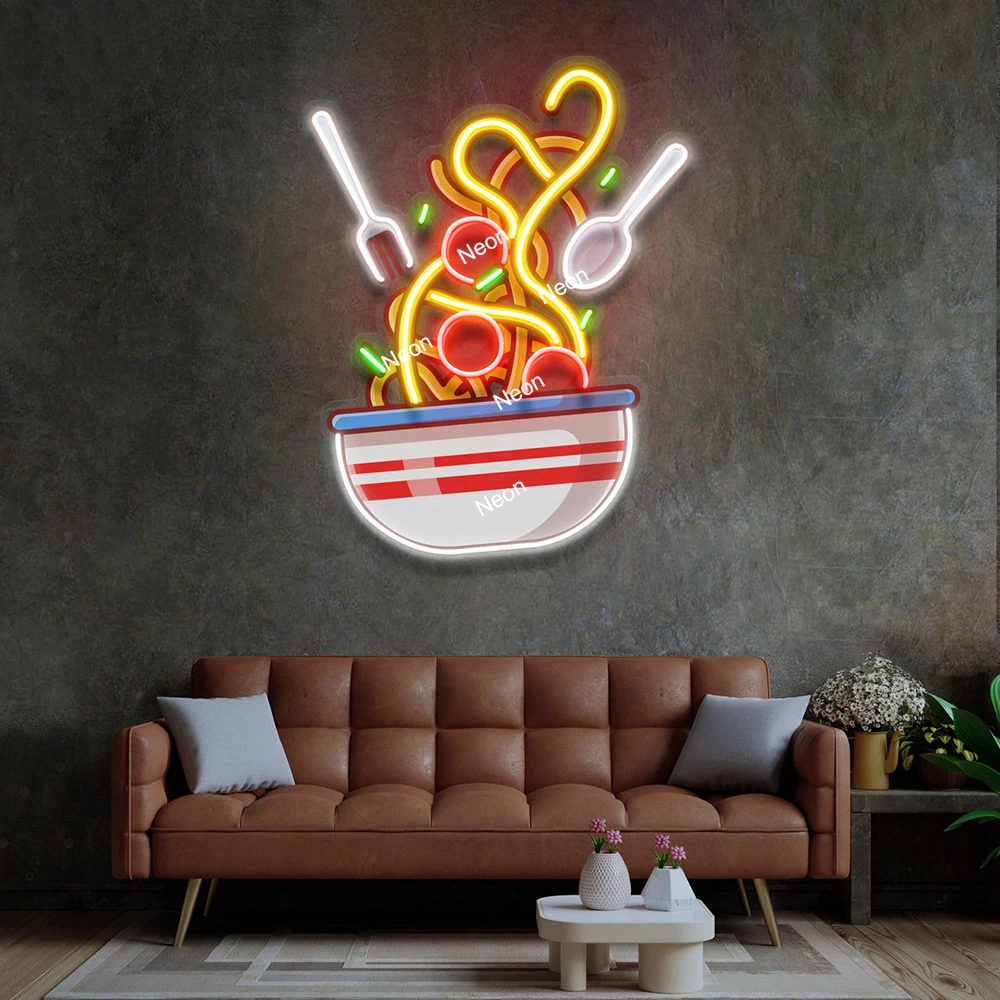 Ramen LED Neon Sign Custom Japanese Noodles Restaurant Kitchen Wall Decor Neon Japanese Food Bar Decoration Logo Business Signs